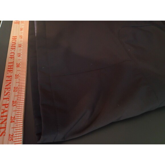 Black Car Coat Mid Length Size L Zip Snap Stand Up Mandarin Collar Lined Pockets - Picture 12 of 16